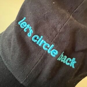 NWT dark blue Cap with aqua Embroidery